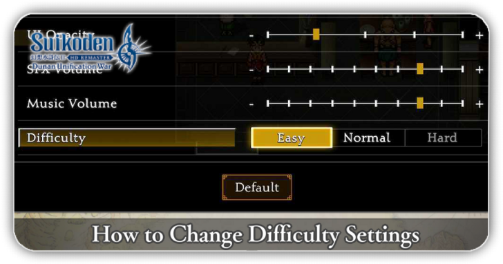 Suikoden 2 HD Remaster How to Change Difficulty Settings