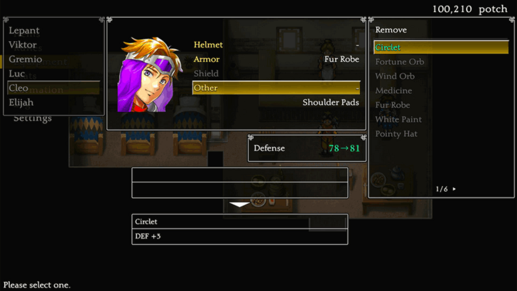 Suikoden 1 HD Remaster Circlet Available for Female