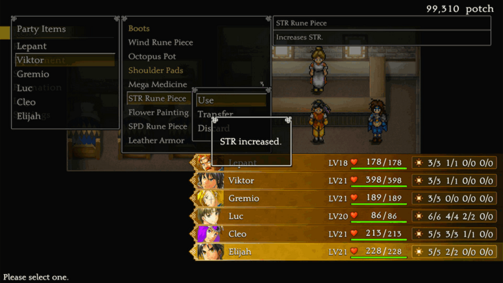 Suikoden 1 HD Remaster Use Rune Pieces