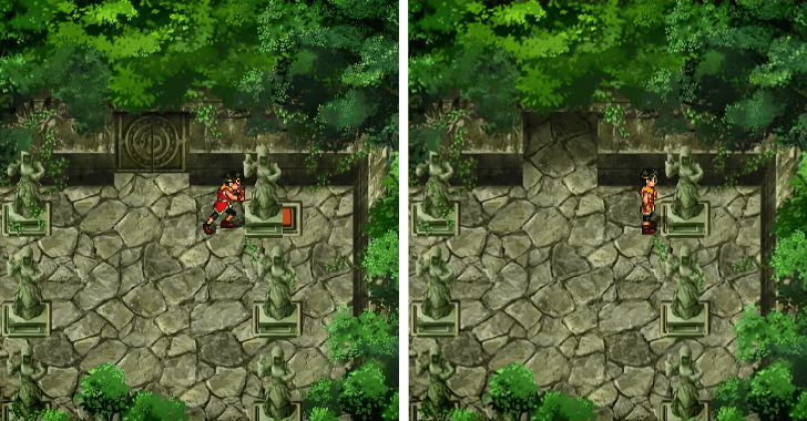 Suikoden 2 - Push the Statue to Open Door