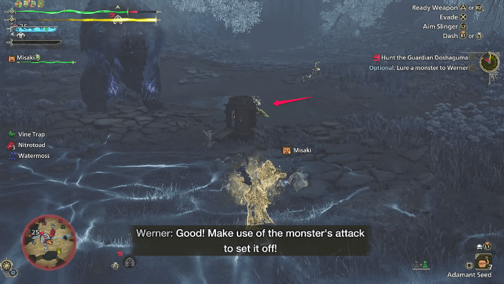 Monster Hunter Wilds - Lure a Monster to Werner