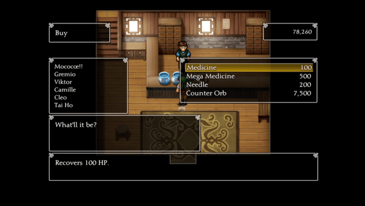 Purchase Healing Items