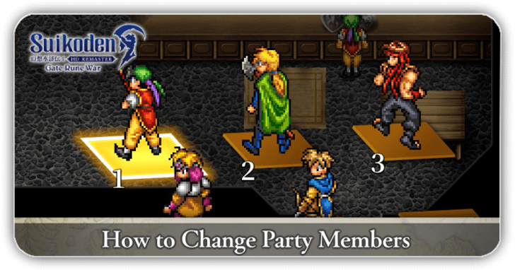Suikoden 1 - How to Change Party Members
