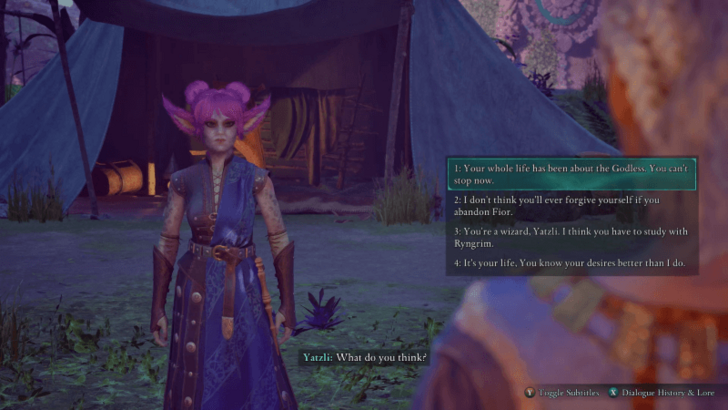 Yatzli Dialogue Choice