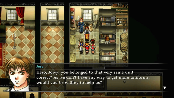 Suikoden 2 - Jess Asks Party to Spy