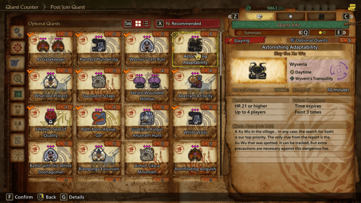 MH Wilds - Astonishing Adaptability Optional Quest