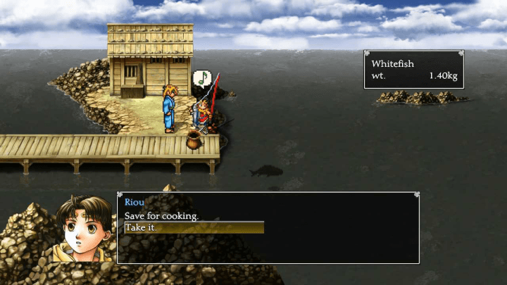 Suikoden II - Fish are Saved as Ingredients or Sold to Yam Koo