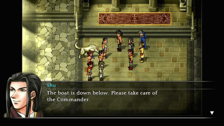 Suikoden 2 - Talk to Shu at Great Hall