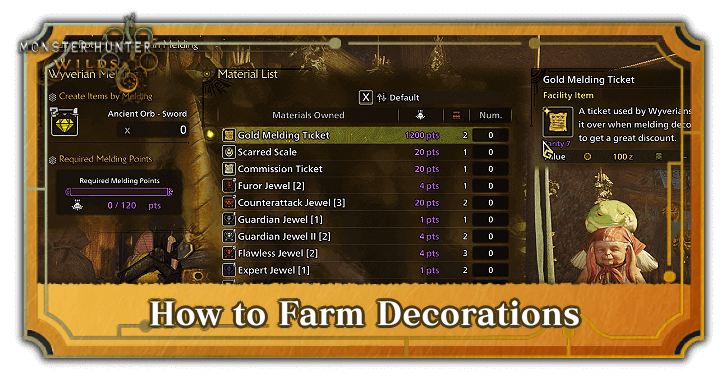 Monster Hunter Wilds - How to Farm Decorations