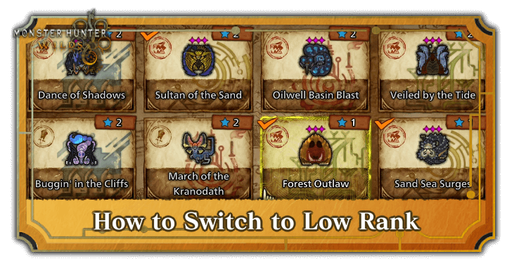 Monster Hunter Wilds - How to Switch to Low Rank