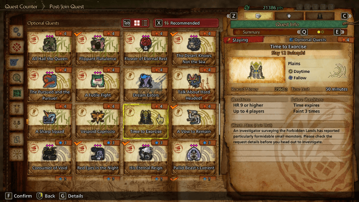 Low Rank Optional Quest