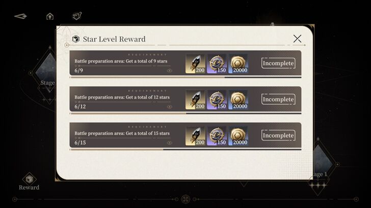 Peripheral Area Star Level Reward