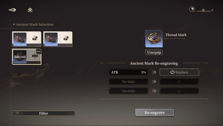 third Step of re-engraving