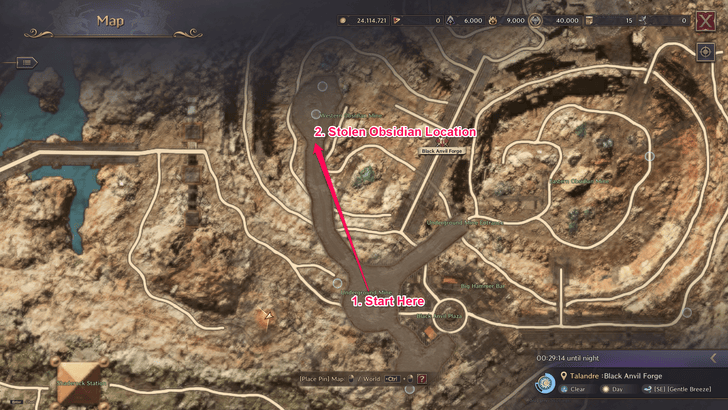 Stolen Obsidian Directions