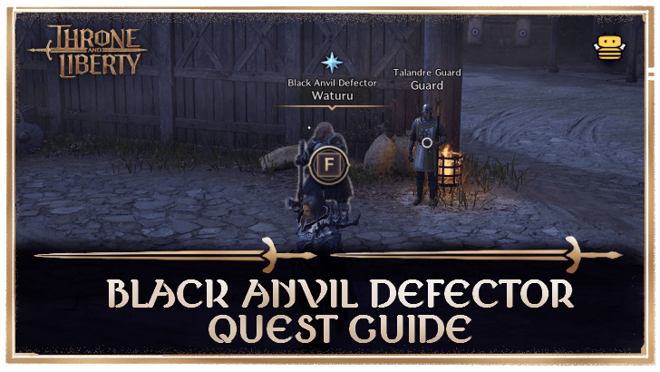 Black Anvil Defector Quest Guide
