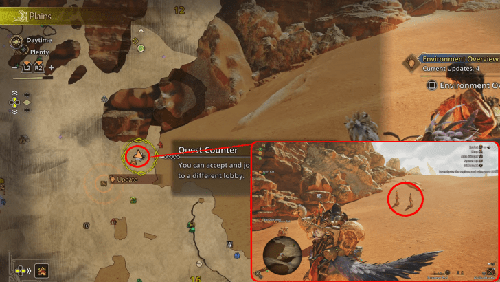 Monster Hunter (MH) Wilds - Tracktail Lizard Map Overview