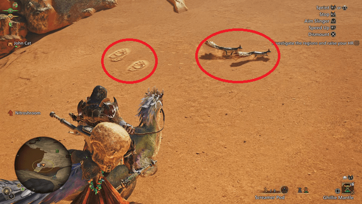 Monster Hunter (MH) Wilds - Tracktail Lizard 1 Map Overview