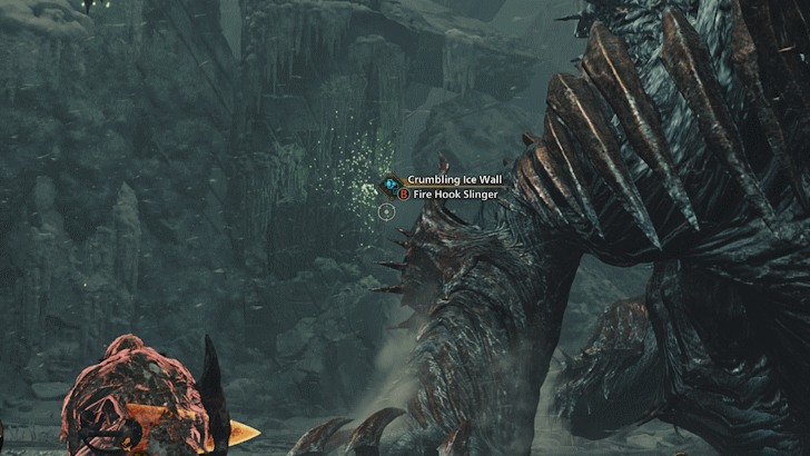 Monster Hunter Wilds - Crumbling Ice Wall