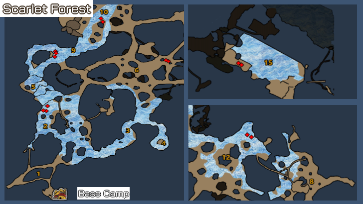 Scarlet Forest Harpios Spawn Locations