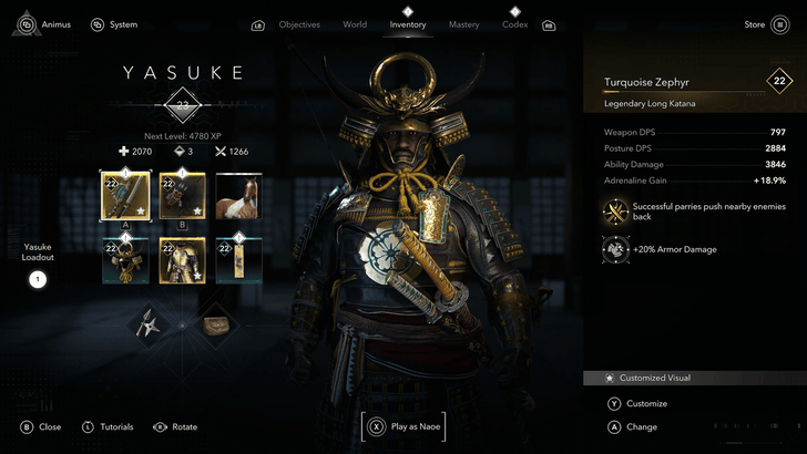 Switch Characters through inventory