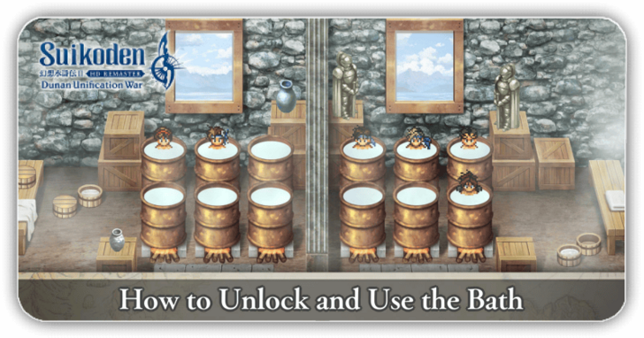 Suikoden 2 - How to Unlock and Use the Bath