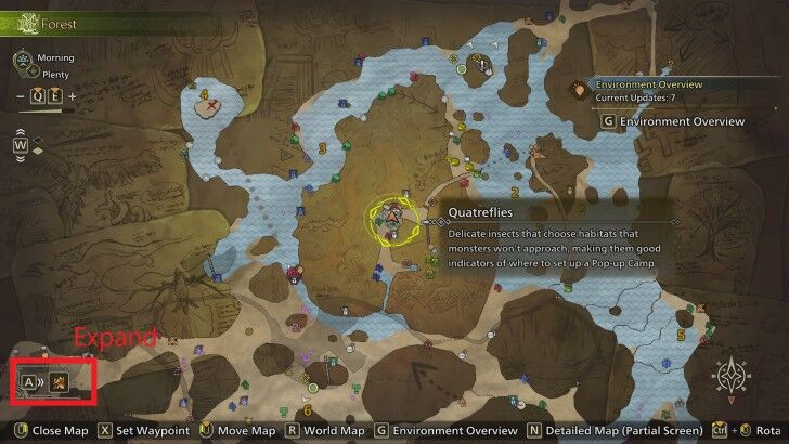 Expand Bottom Left Menu