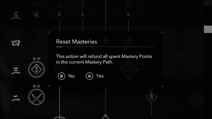 Confirm Mastery Reset