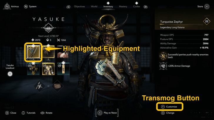 AC Shadows - Transmog Step 1