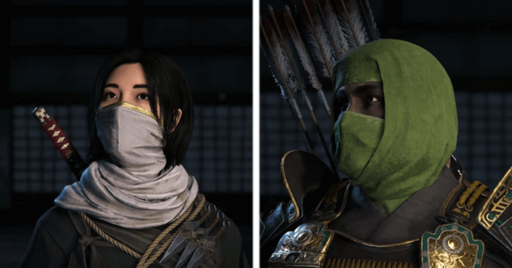 Naoe and Yasuke Headgear Transmog