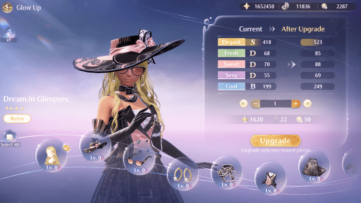 Upgrade Clothing by 30 Levels