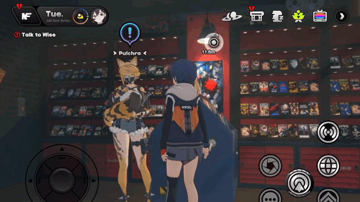 Talk to the Woman In Front of the Shelves