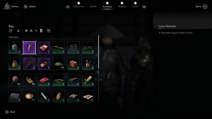 AC Shadows Selling Valuables