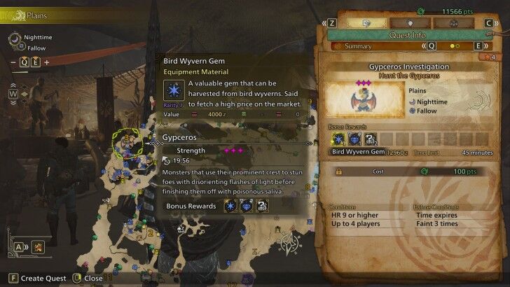 Bird Wyvern Gem Investigation Reward