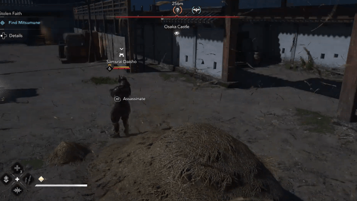 assassinating a Samurai Daisho from a haystack