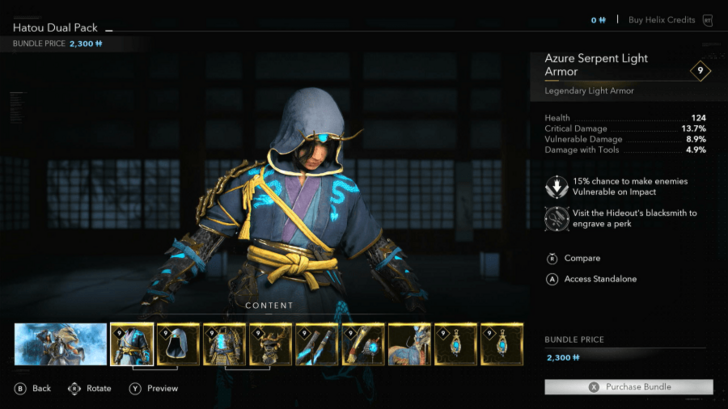 AC Shadows Azure Serpent Light Armor Location in DLC