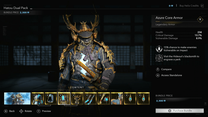 AC Shadows Azure Core Armor Location in DLC