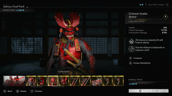 AC Shadows Crimson Scales Armor Location in DLC