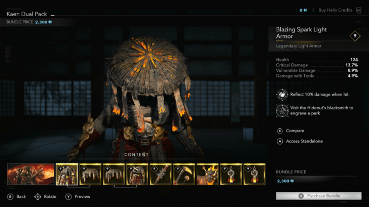 AC Shadows Blazing Spark Armor Location in DLC