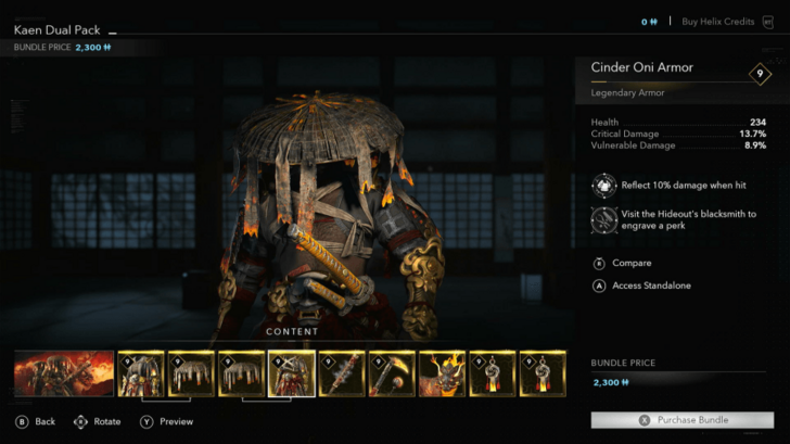 AC Shadows Cinder Oni Armor Location in DLC