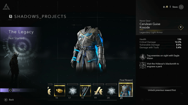 AC Shadows Cerulean Guise Kosode Location in DLC