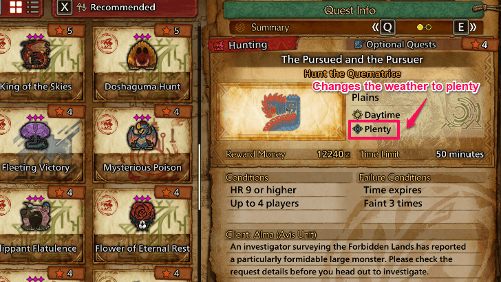 Quest to Change Weather