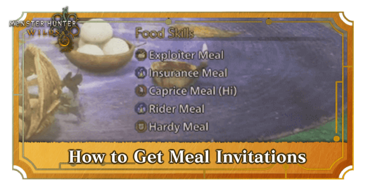 MH Wilds Top Banner - How to Get Meal Invitations