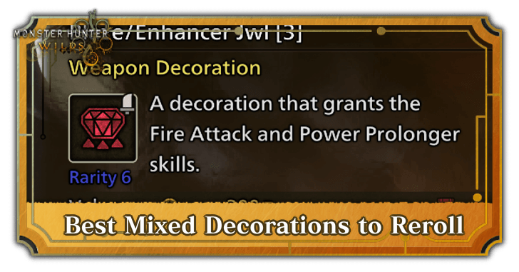 Monster Hunter Wilds - Best Mixed Decorations to Reroll