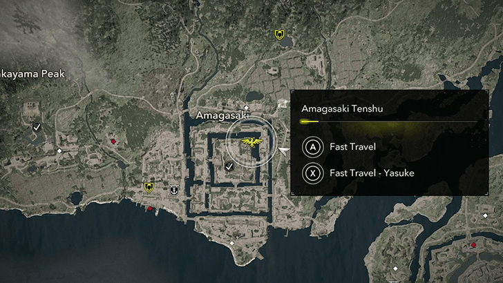 Amagasaki Tenshu Map Location