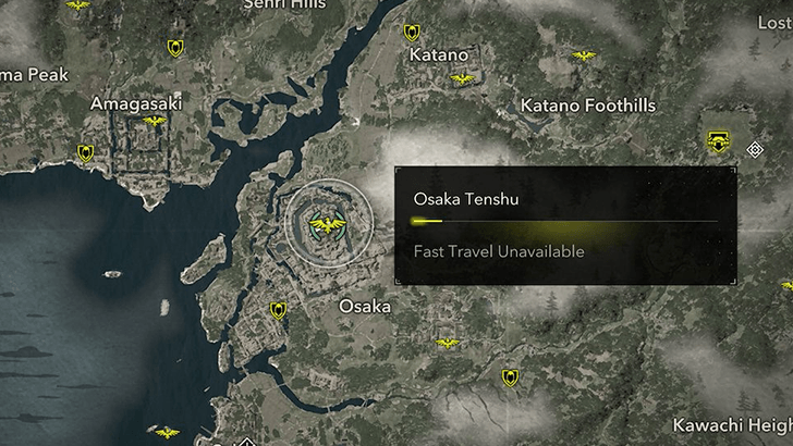 Osaka Tenshu Map Location