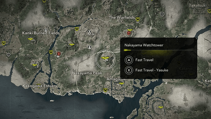 Nakayama Watchtower Map Location