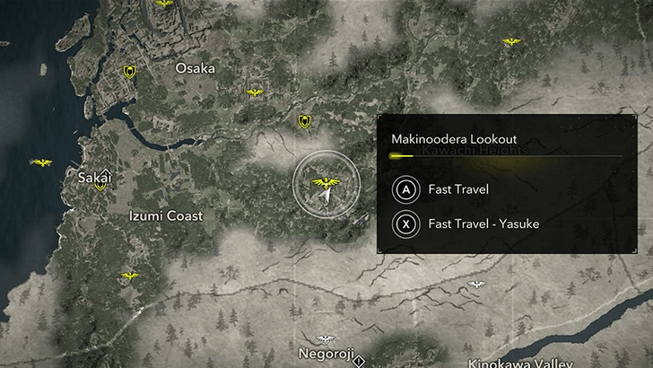 Makinoodera Lookout Map Location