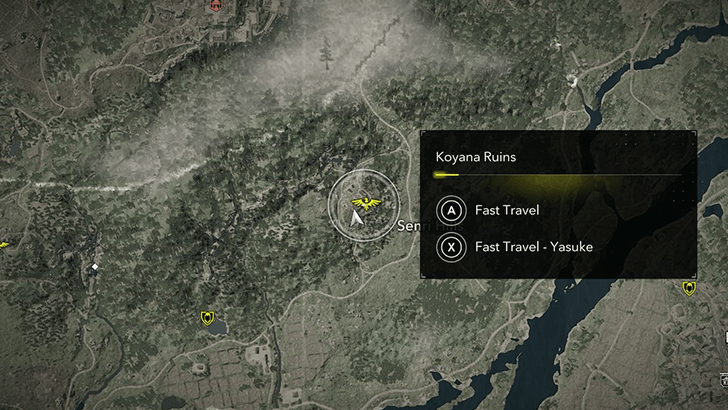 Koyana Ruins Map Location