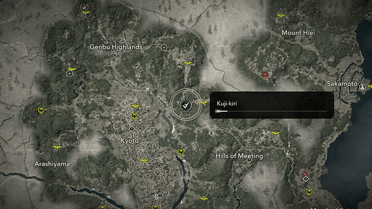 Ginkakuji Temple Kuji-kiri Map Location