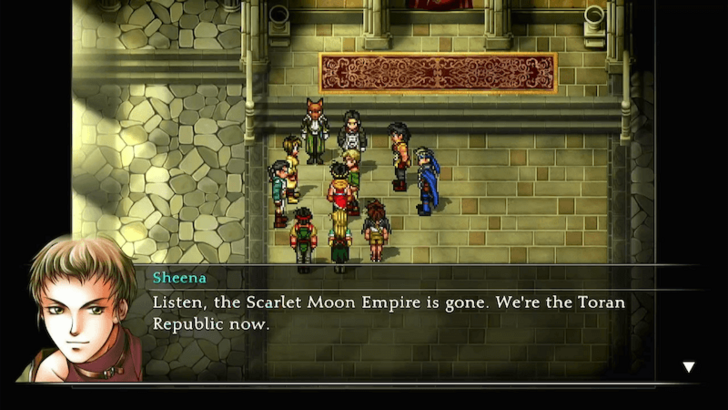 Suikoden 2 - Talk to Sheena in Great Hall